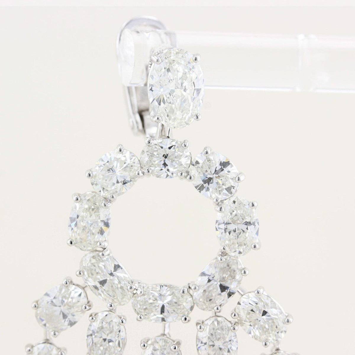 William Goldberg 32ct Oval Diamond Drop Earrings
