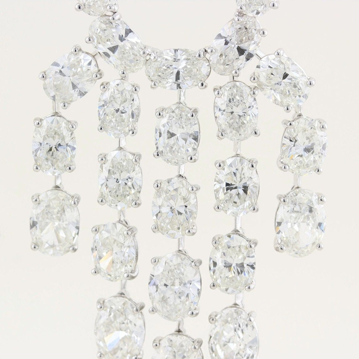 William Goldberg 32ct Oval Diamond Drop Earrings