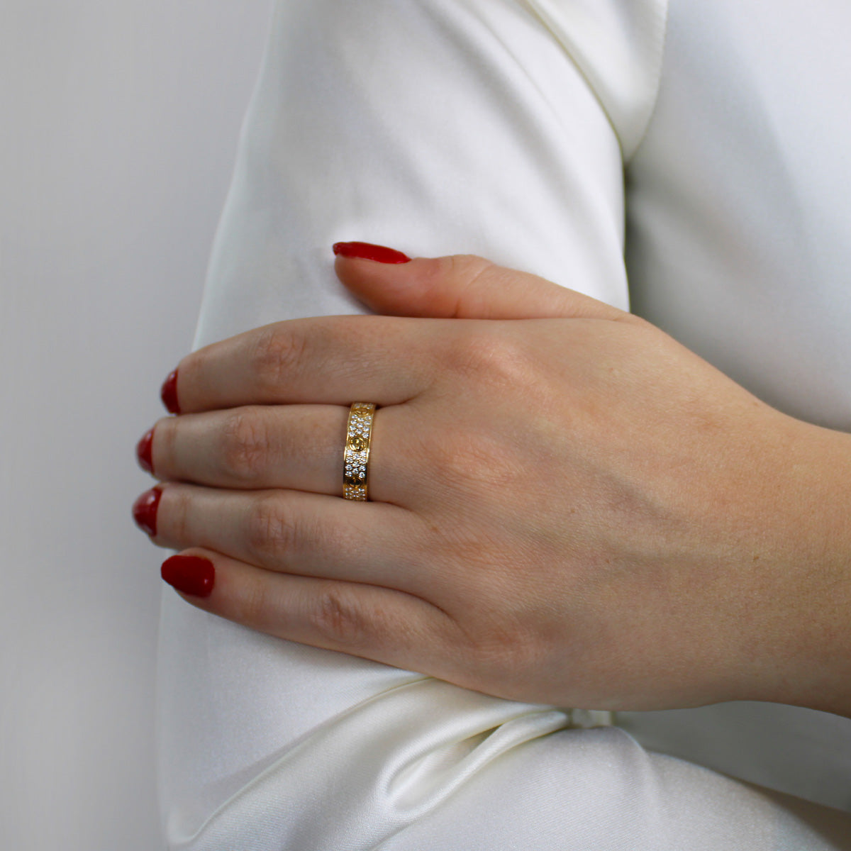 Cartier Diamond Paved Love Ring