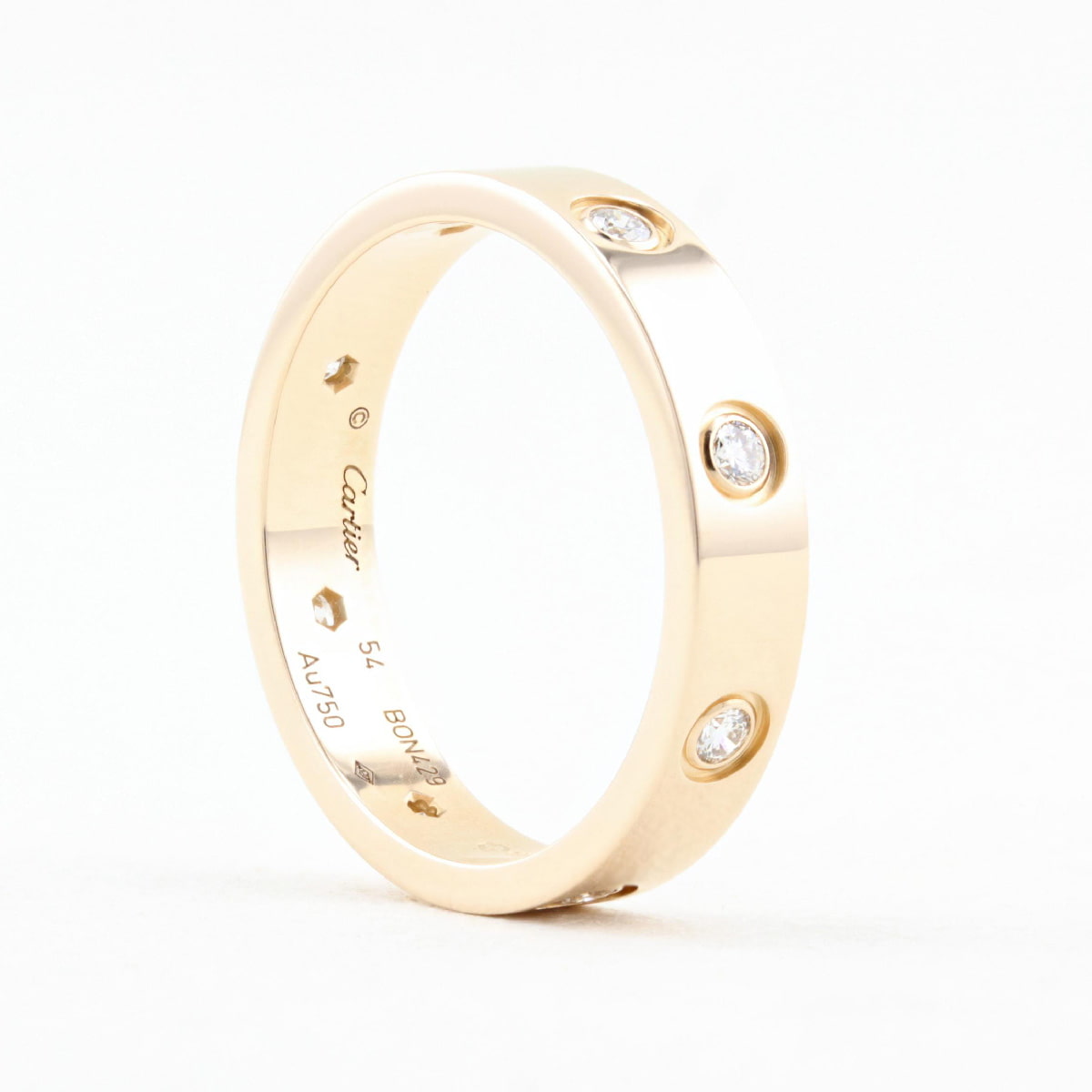 Cartier Rose Gold Diamond Love Ring - Size 54