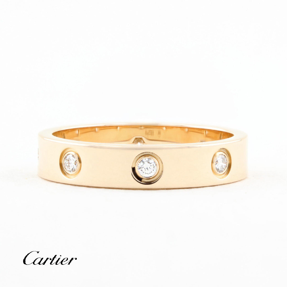 Cartier Rose Gold Diamond Love Ring - Size 54