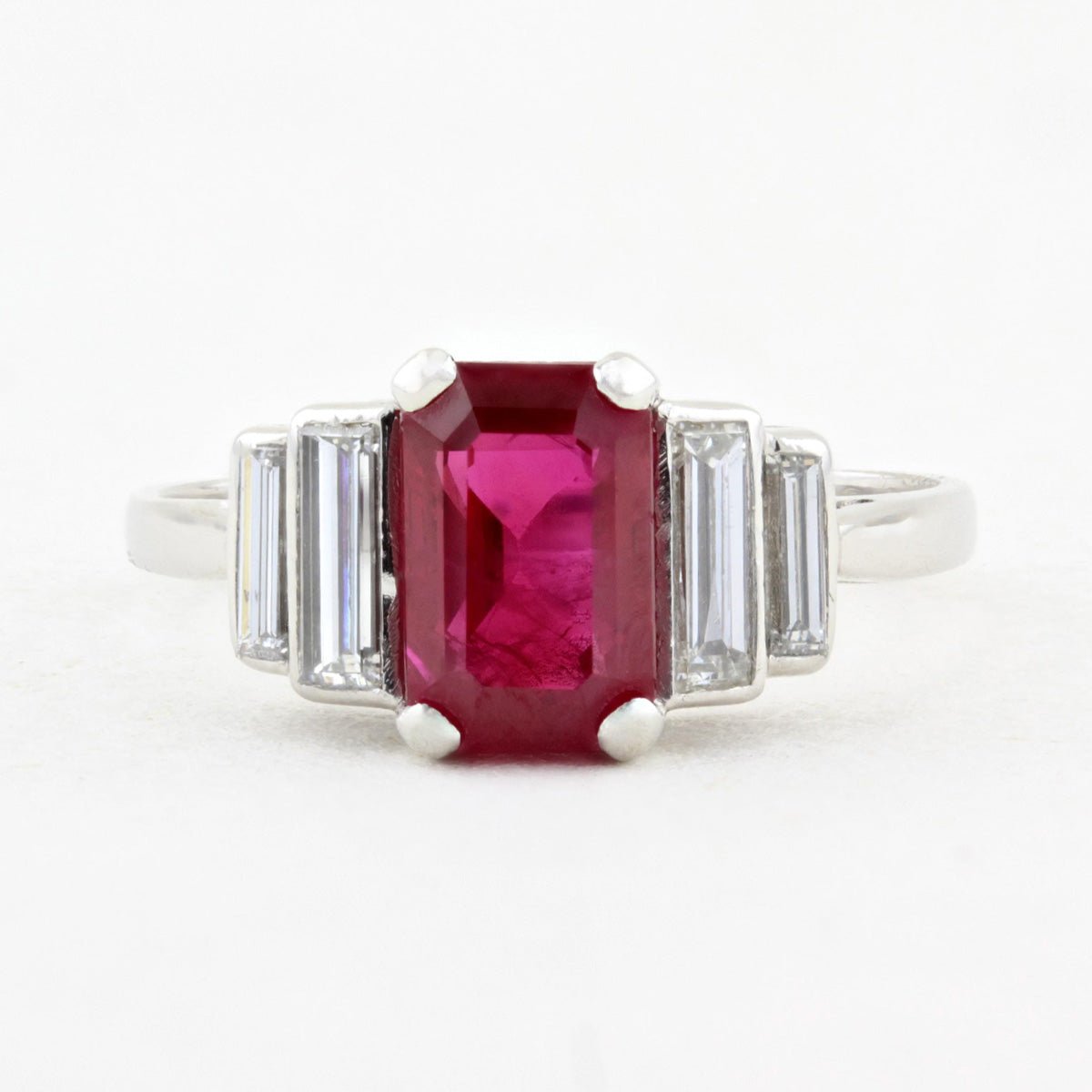 Art-Deco Burma Ruby & Diamond Ring