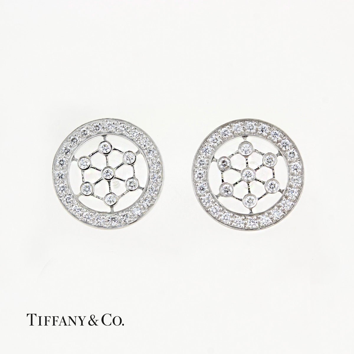 Tiffany Diamond Disk Earrings