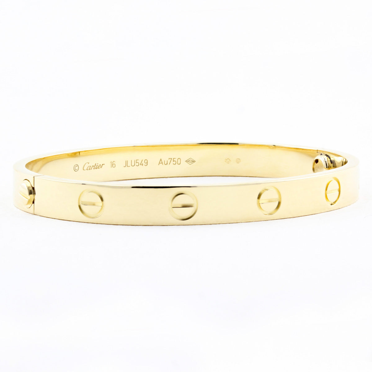 Cartier Classic Yellow Gold Love Bracelet - Size 16