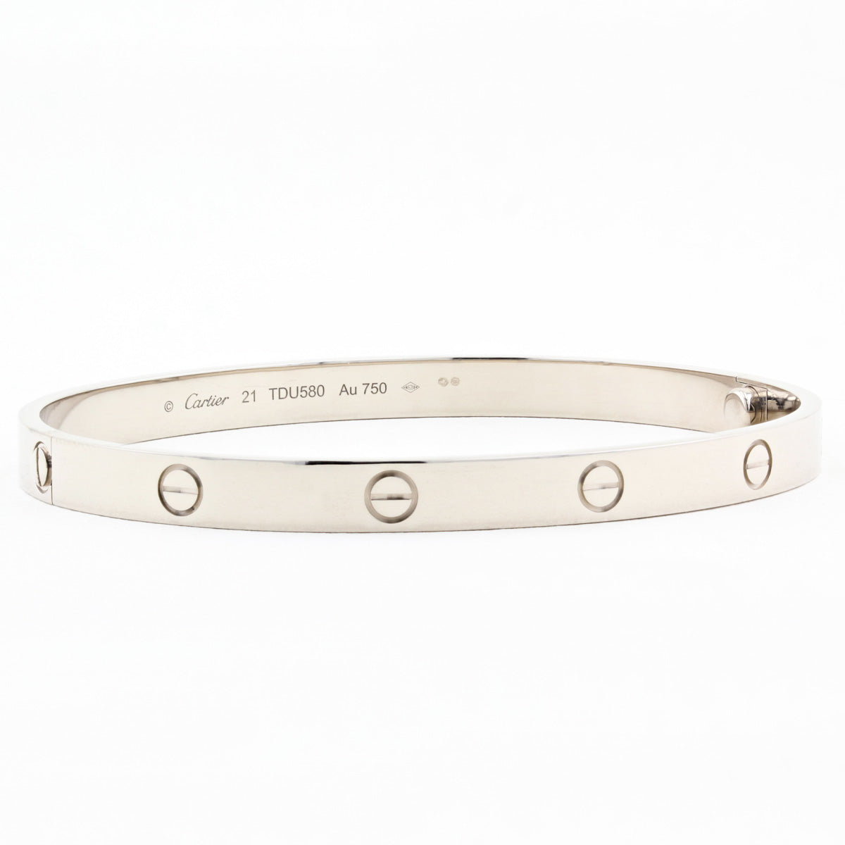 Cartier Classic 18ct White Gold Love Bracelet - Size 18