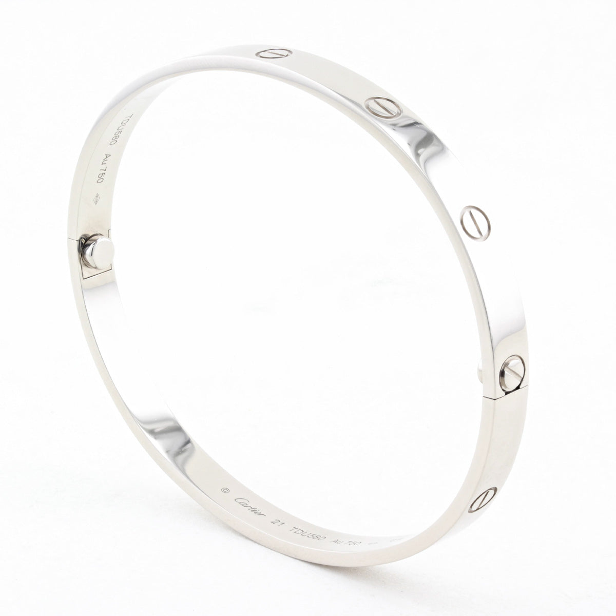 Cartier Classic 18ct White Gold Love Bracelet - Size 18