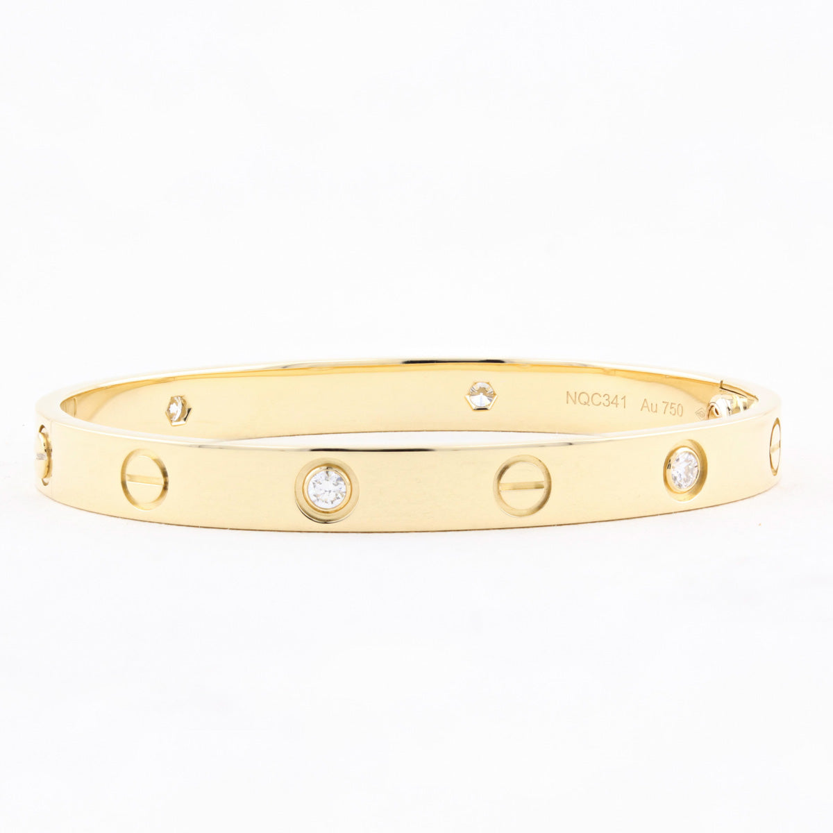 Cartier Yellow Gold Diamond Love Bracelet - Size 16
