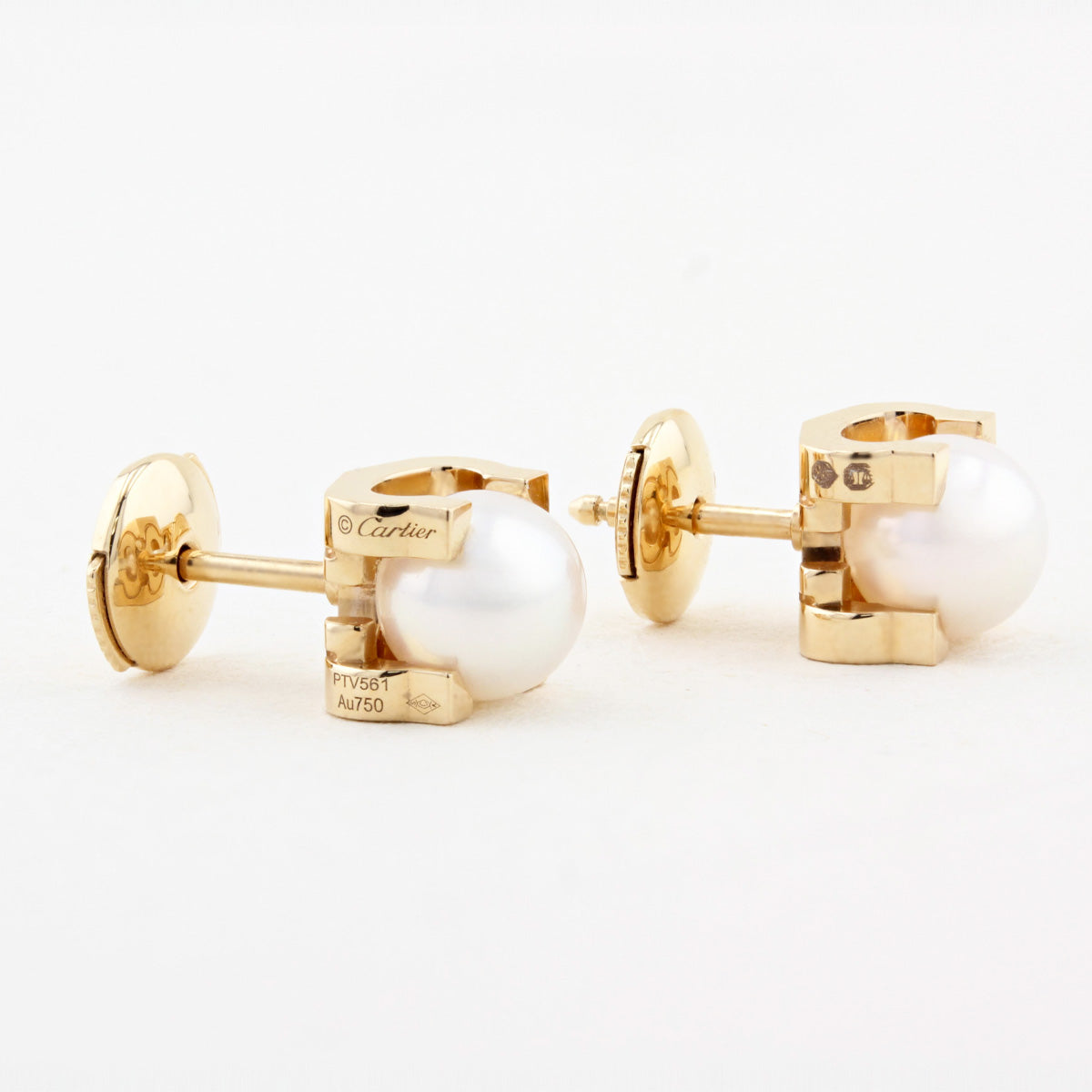 Cartier C De Cartier 18ct Rose Gold Pearl Earrings