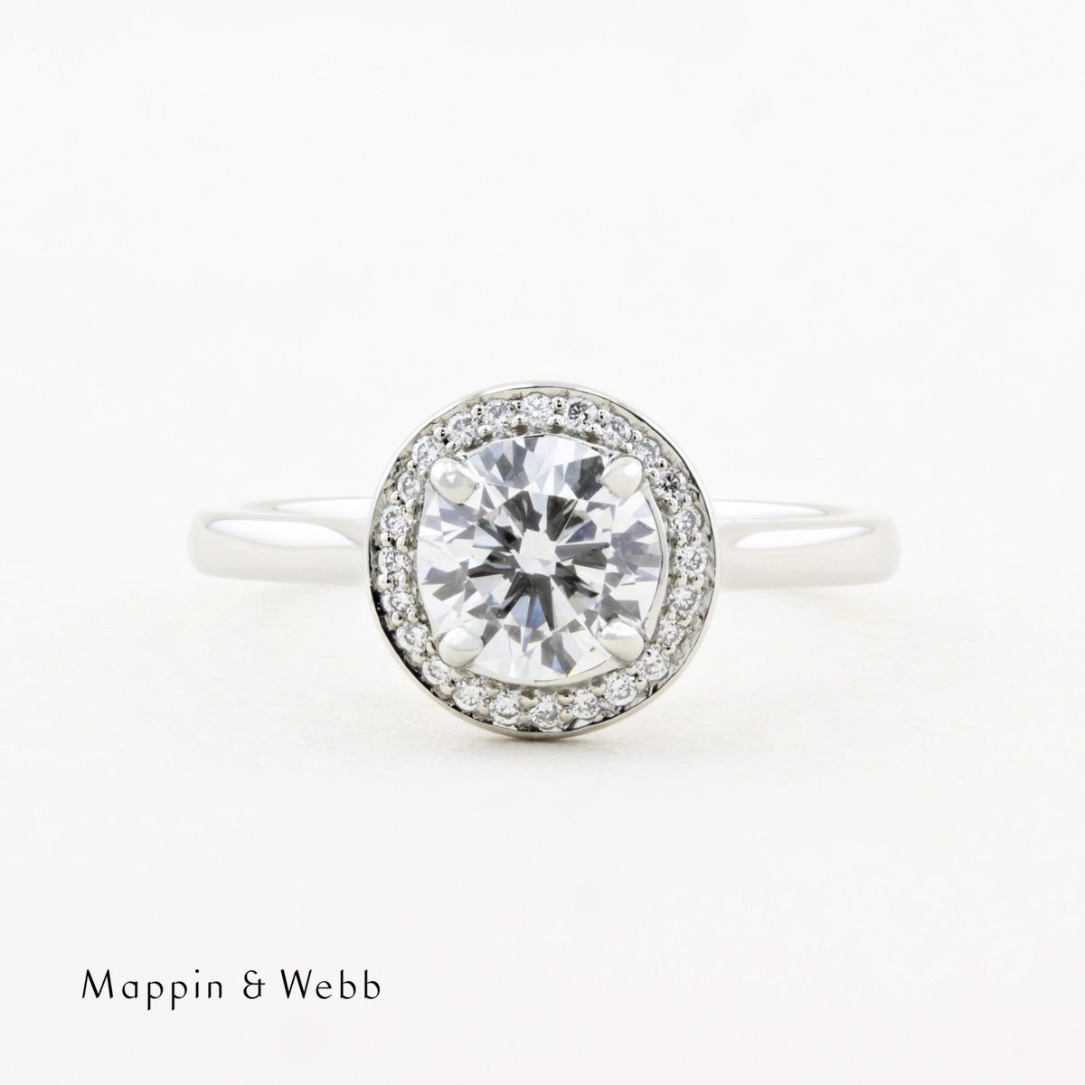 Mappin & Webb 1.01ct Diamond Halo Engagement Ring