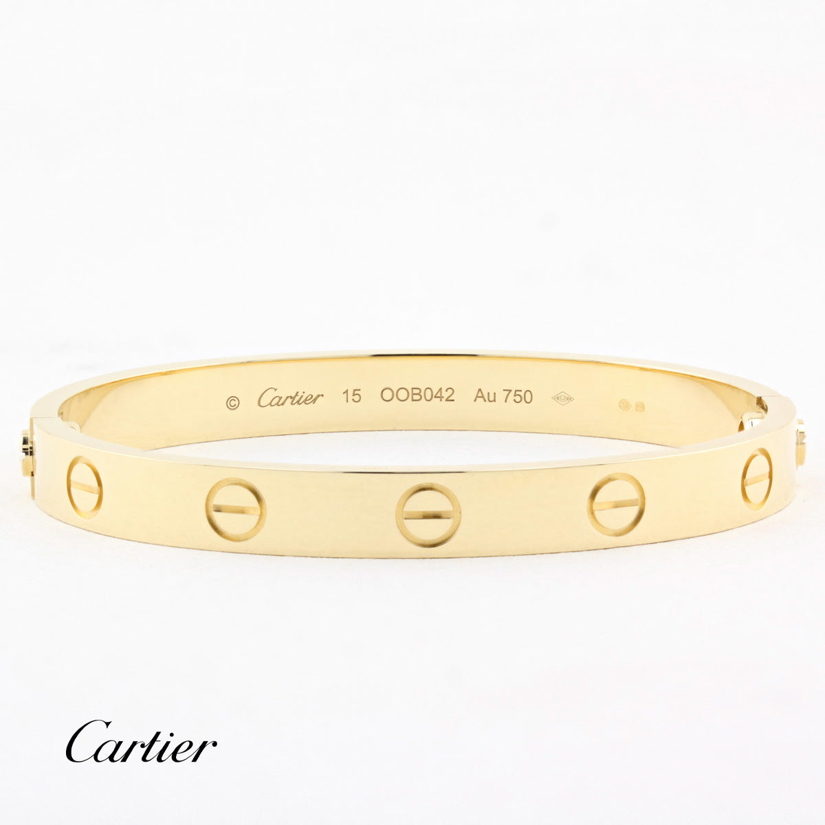 Cartier Classic Yellow Gold Love Bracelet - Size 15