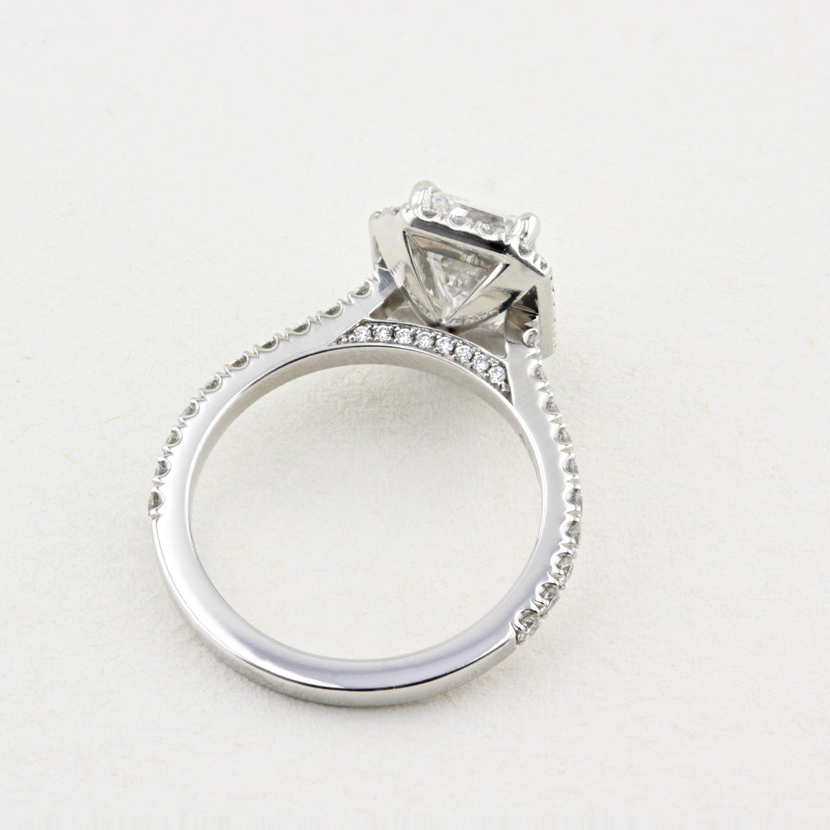 1.51ct Emerald Cut Diamond Cluster Ring
