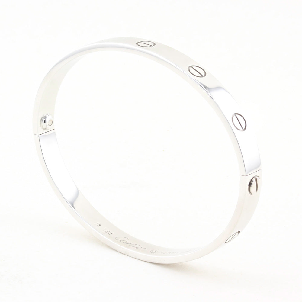 Cartier Classic 18ct White Gold Love Bracelet - Size 18