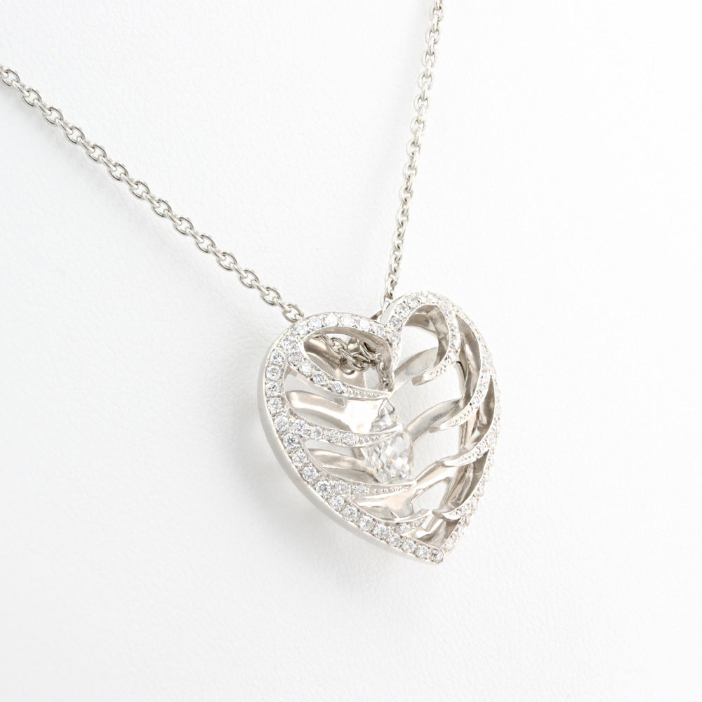Wint & Kidd Diamond Heart Briolette Necklace