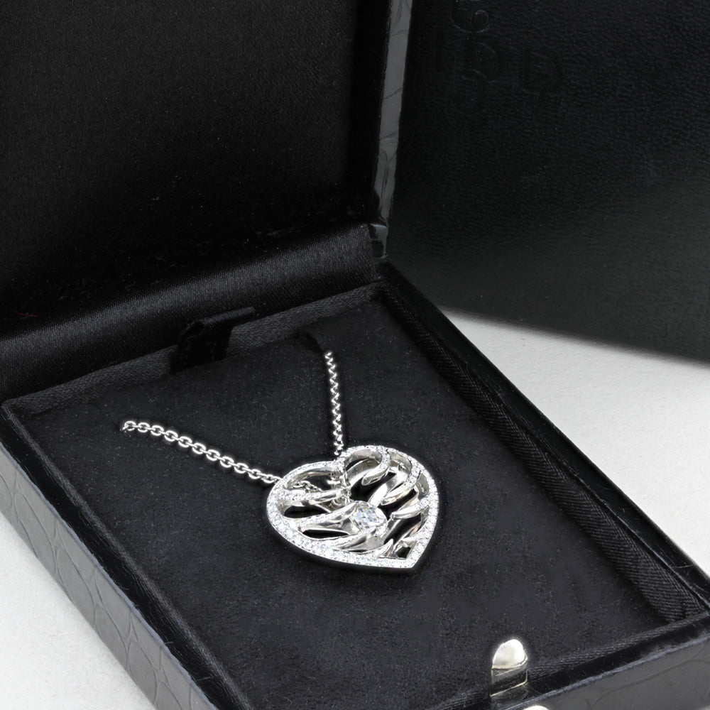 Wint & Kidd Diamond Heart Briolette Necklace