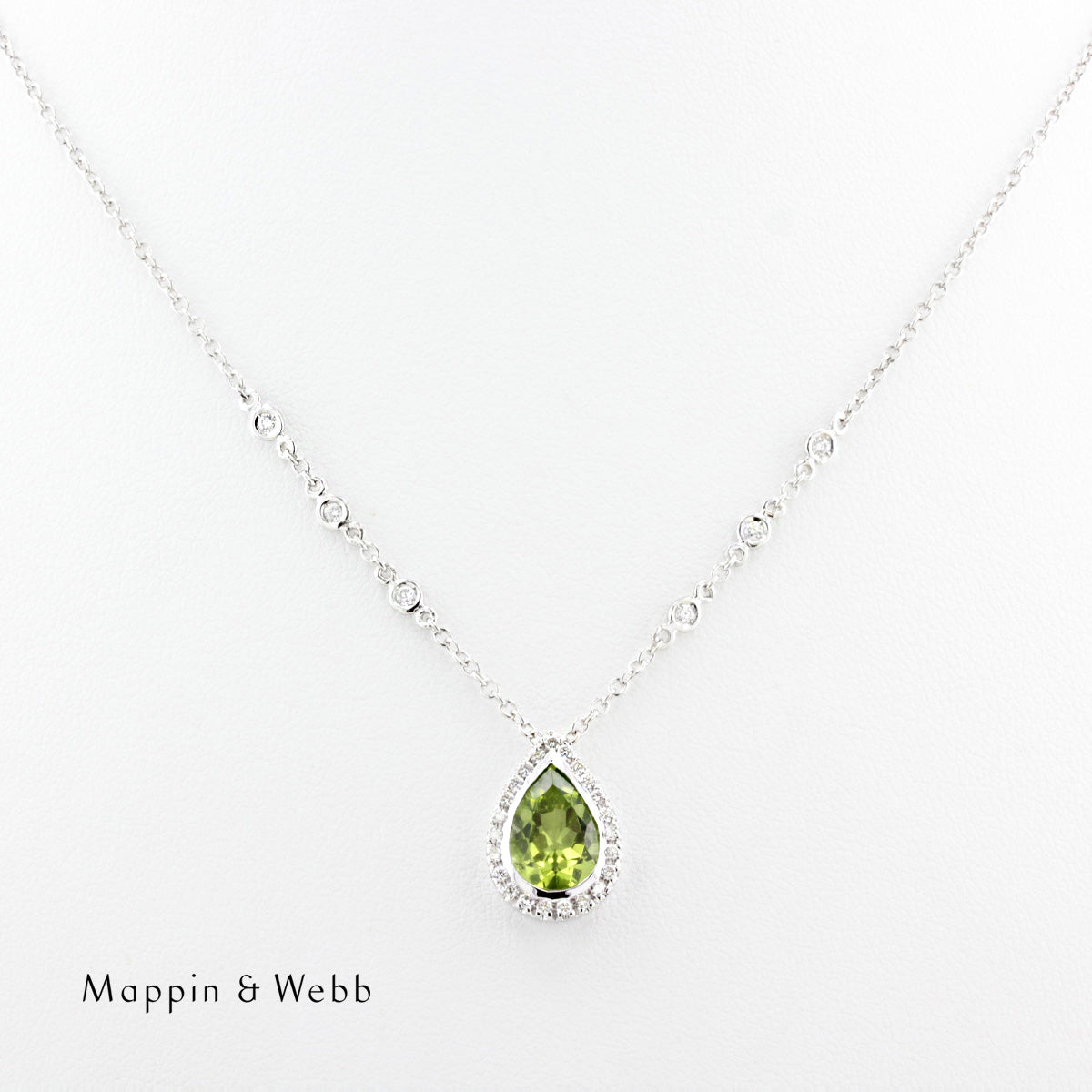 Mappin & Webb Peridot and Diamond Necklace