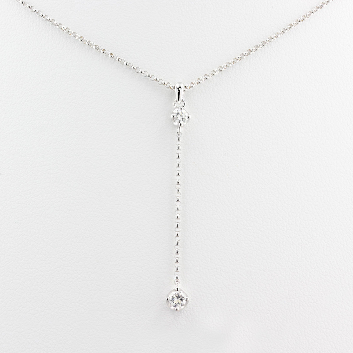 David Morris Diamond Drop Pendant Necklace