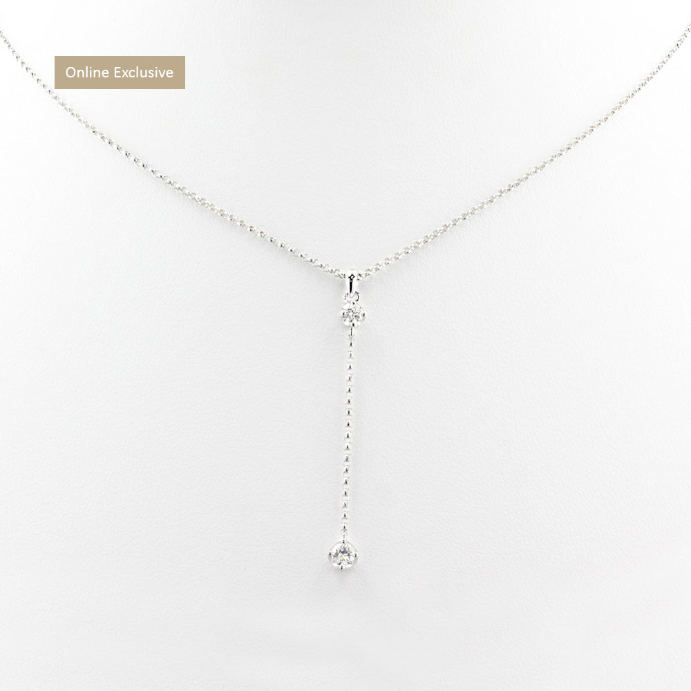 David Morris Diamond Drop Pendant Necklace
