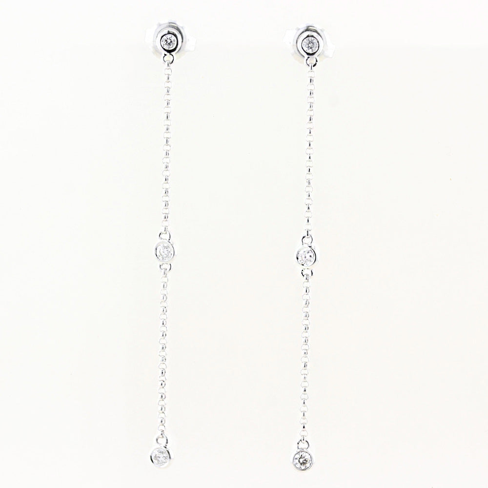 David Morris Diamond Drop Earrings