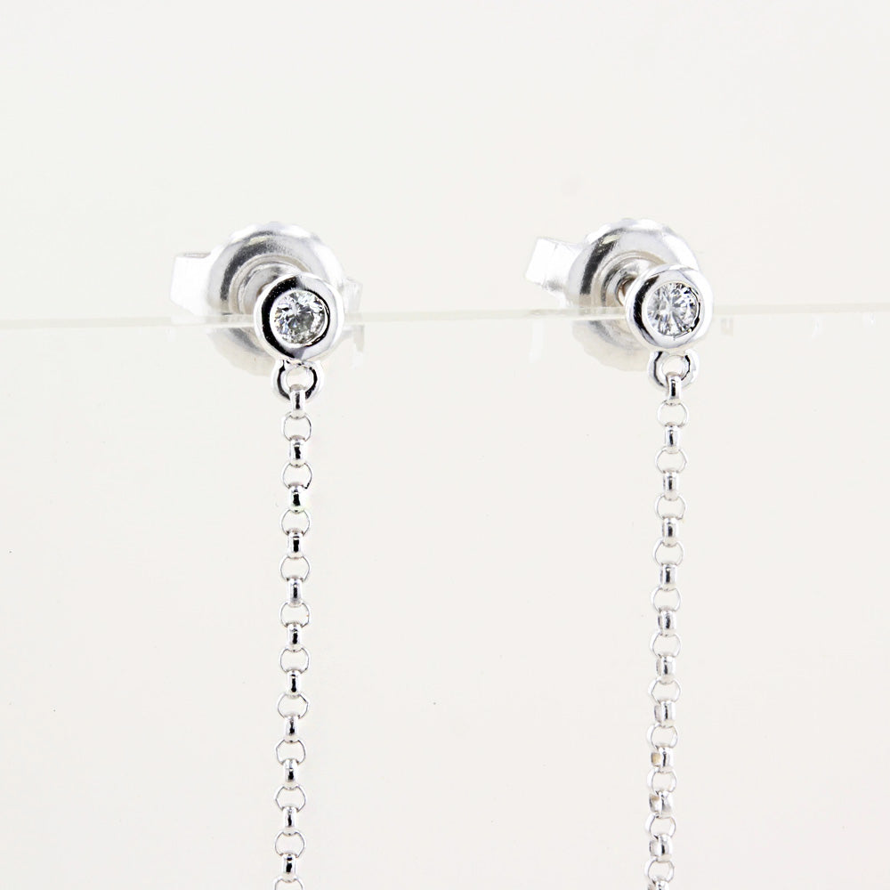 David Morris Diamond Drop Earrings