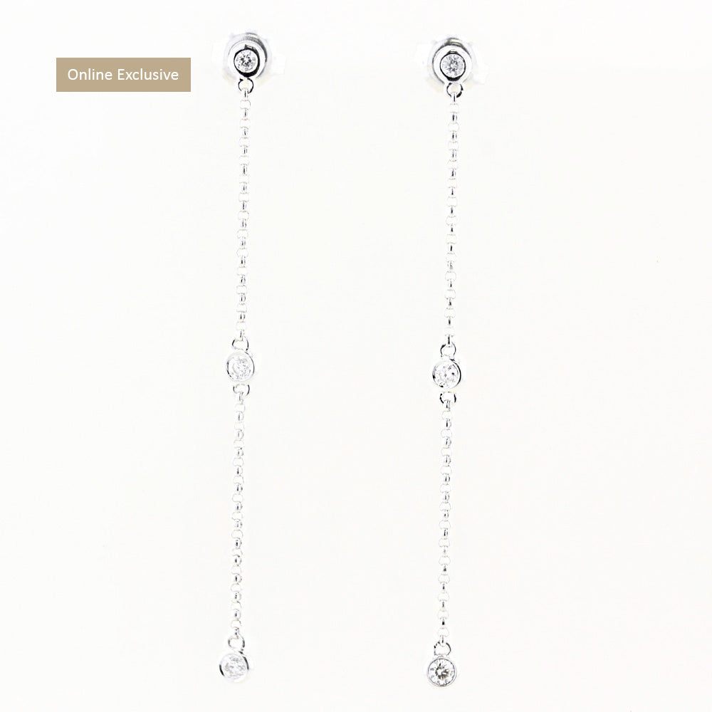 David Morris Diamond Drop Earrings
