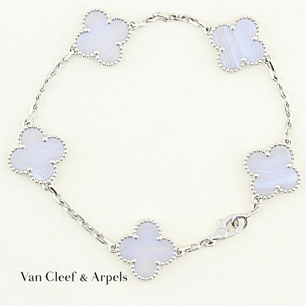 Van Cleef & Arpels Vintage Chalcedony Alhambra Bracelet