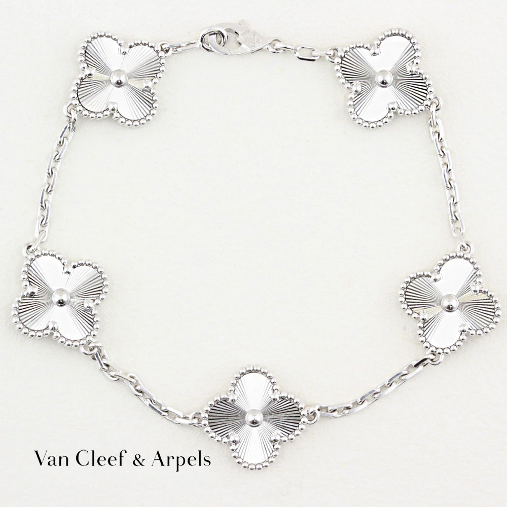 Van Cleef & Aprels White Gold Vintage Alhambra Bracelet