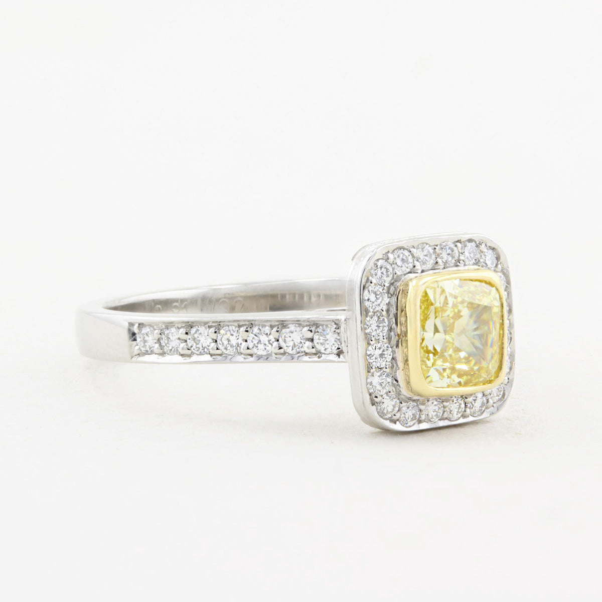Yellow Diamond Cluster Ring
