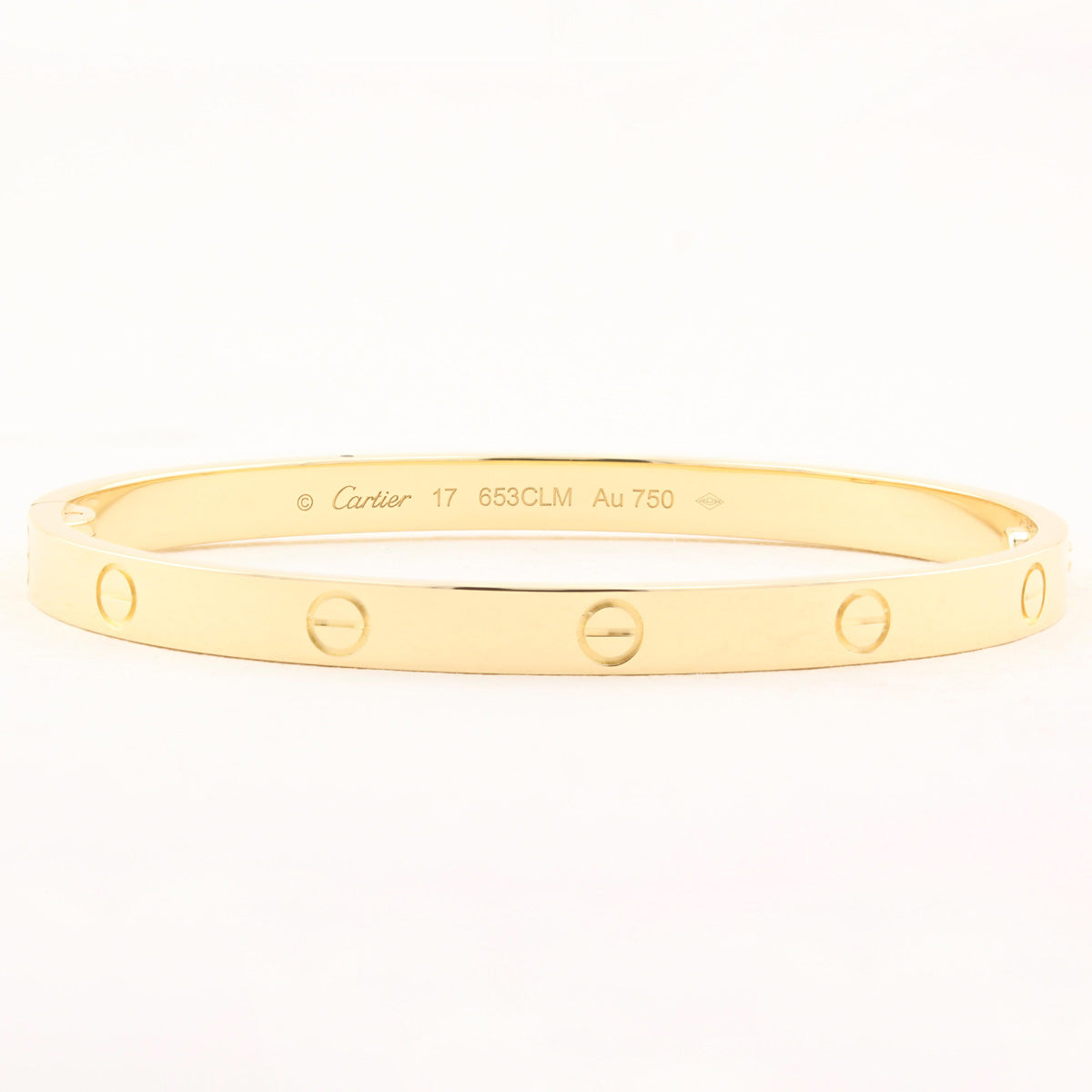 Cartier Yellow Gold Medium Love Bracelet - Size 17