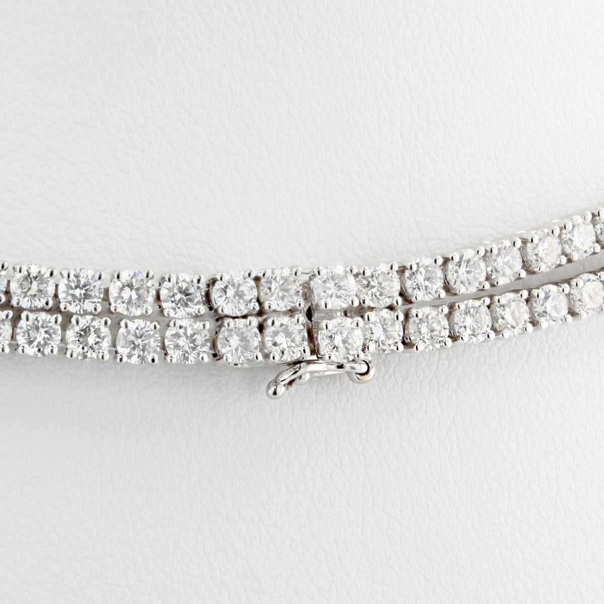 22ct Double Row Diamond Line Rivière Necklace