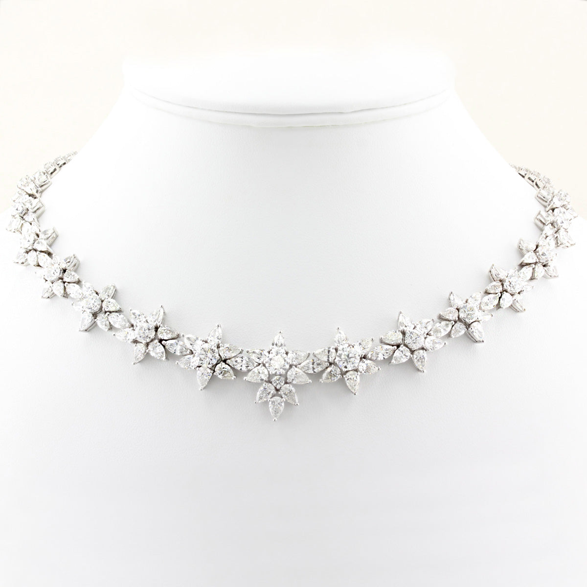 37ct Diamond Cluster Necklace
