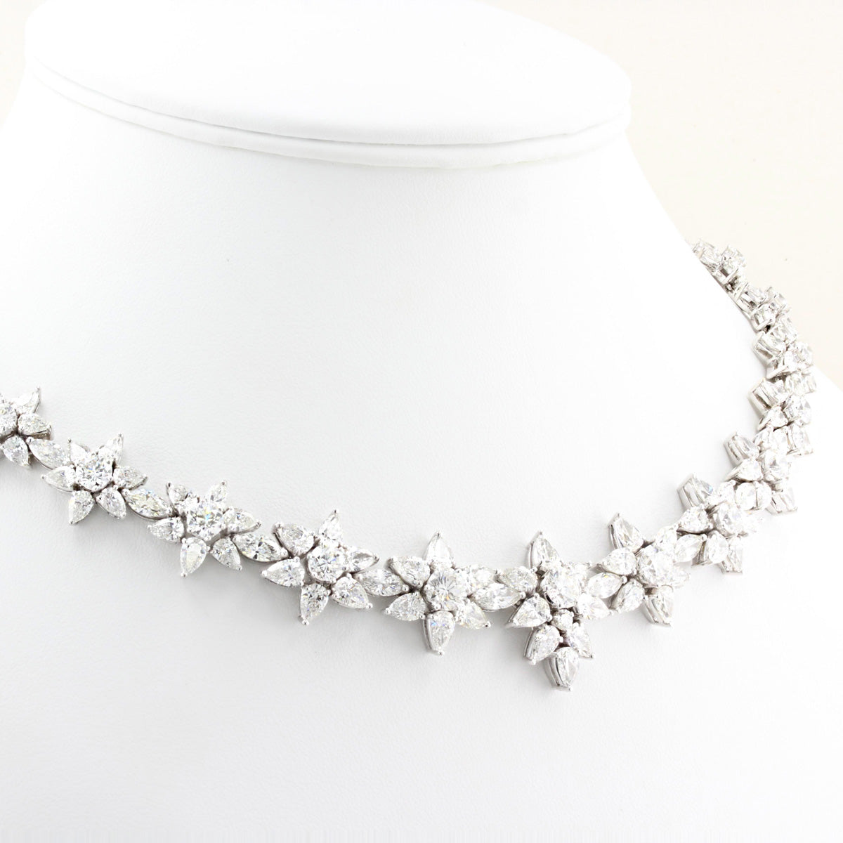 37ct Diamond Cluster Necklace