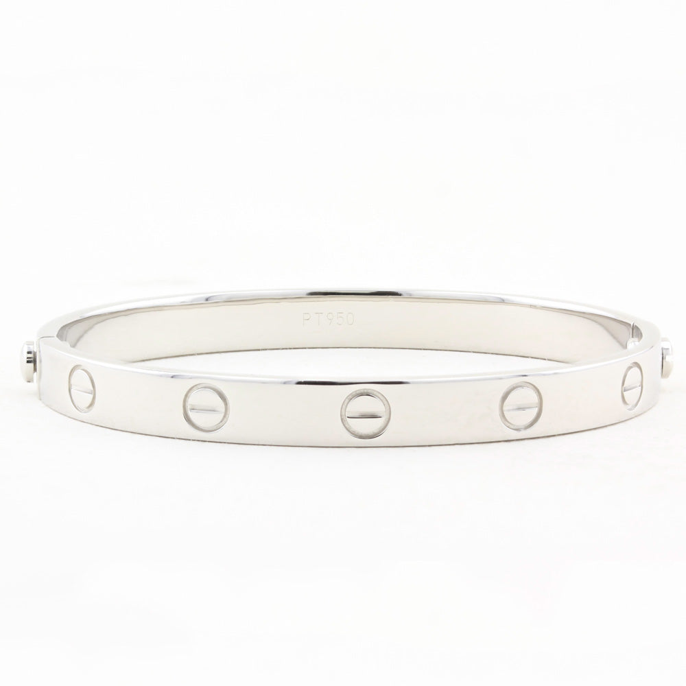 Cartier Platinum Love Bracelet - Size 17
