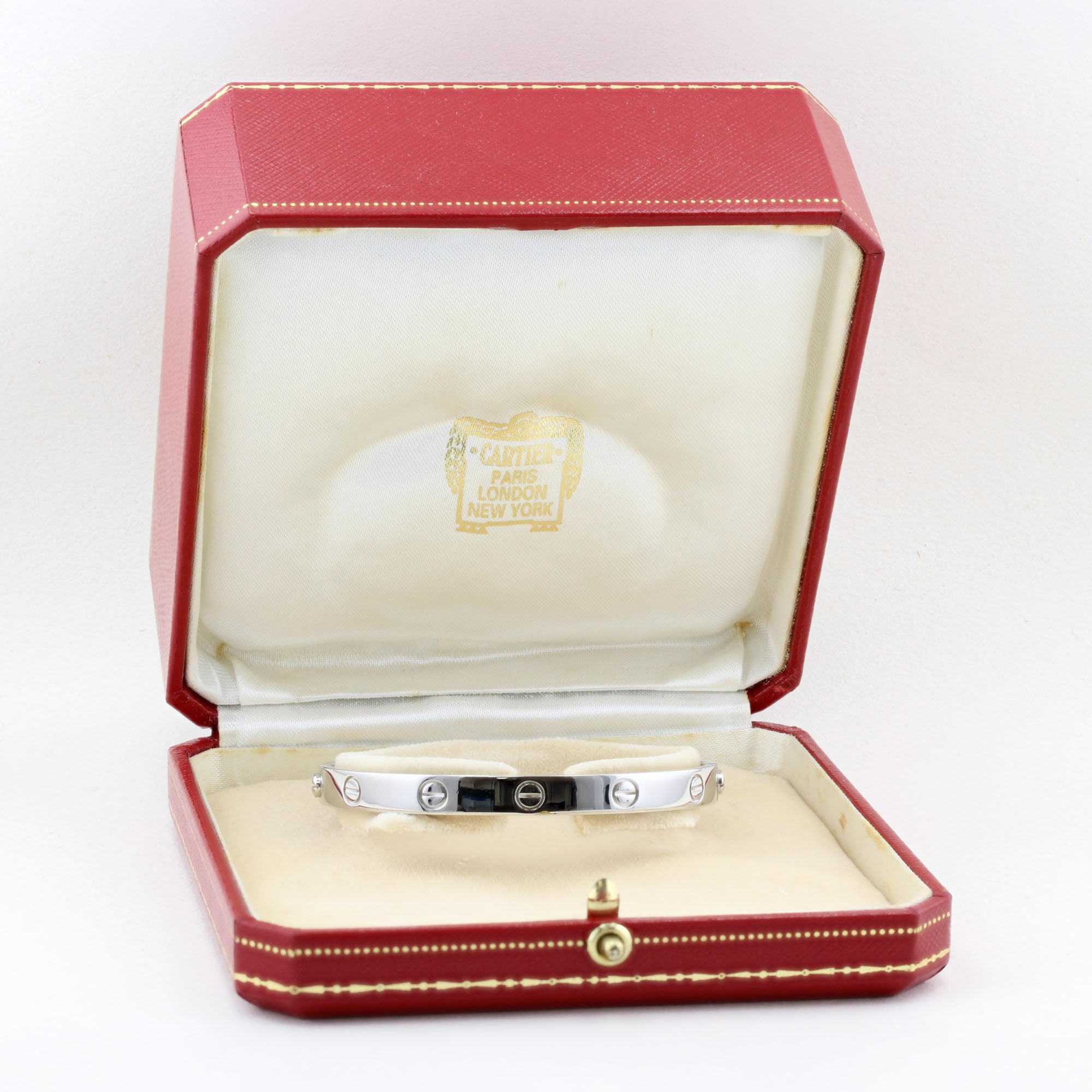 Cartier Platinum Classic Love Bracelet - Size 18