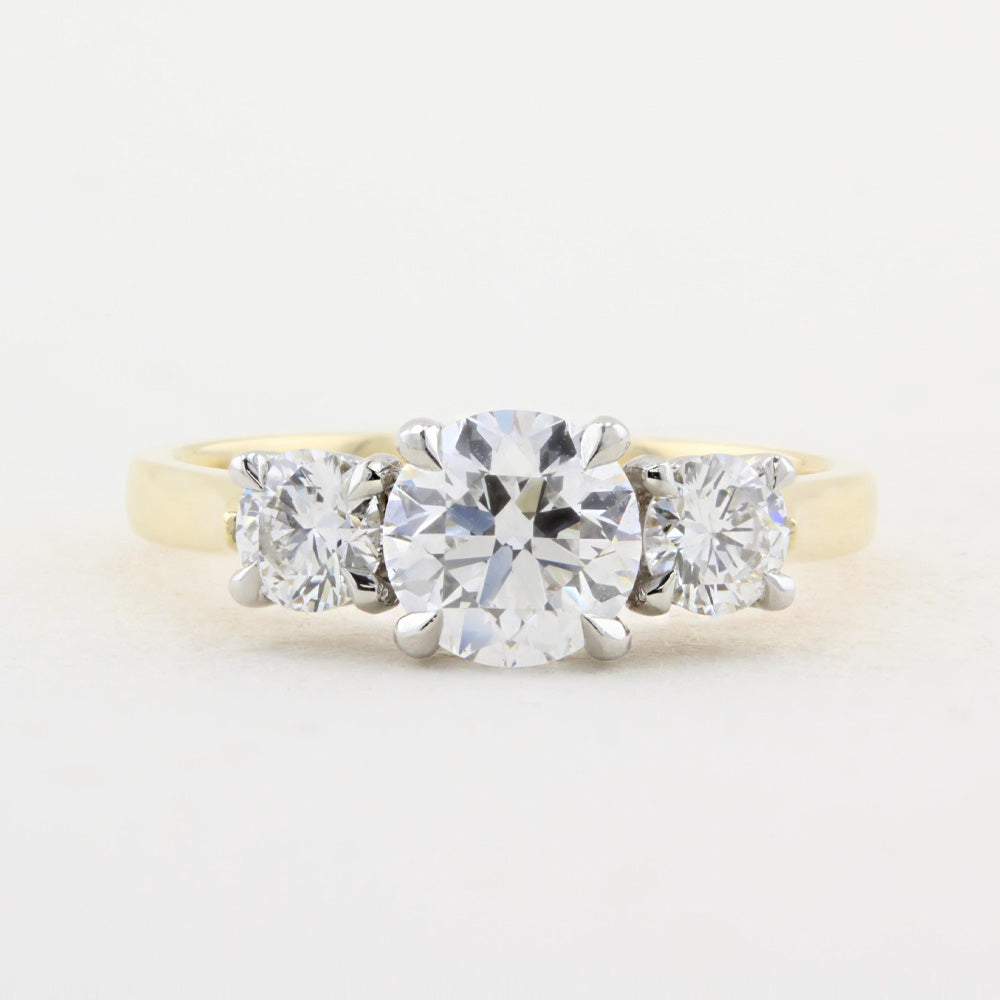 1.36ct Diamond Three Stone Engagement Ring