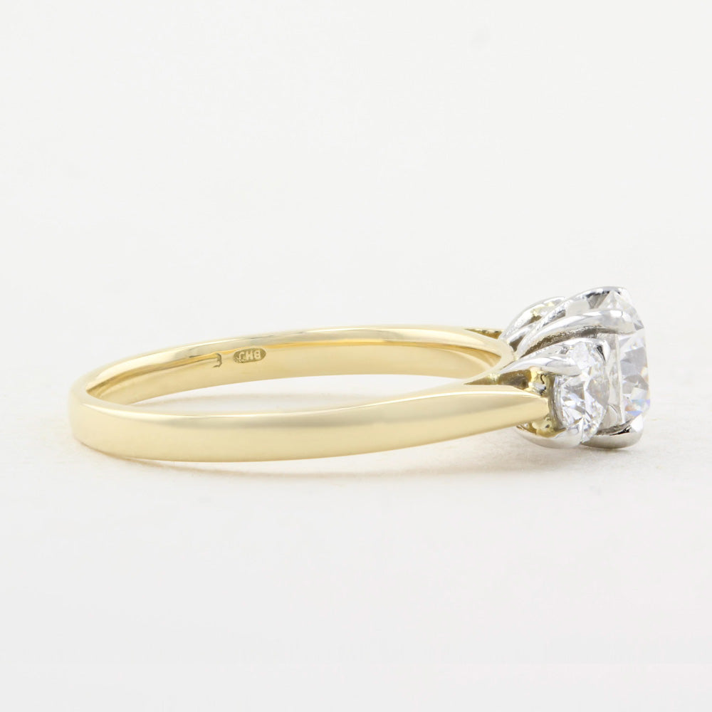 1.36ct Diamond Three Stone Engagement Ring