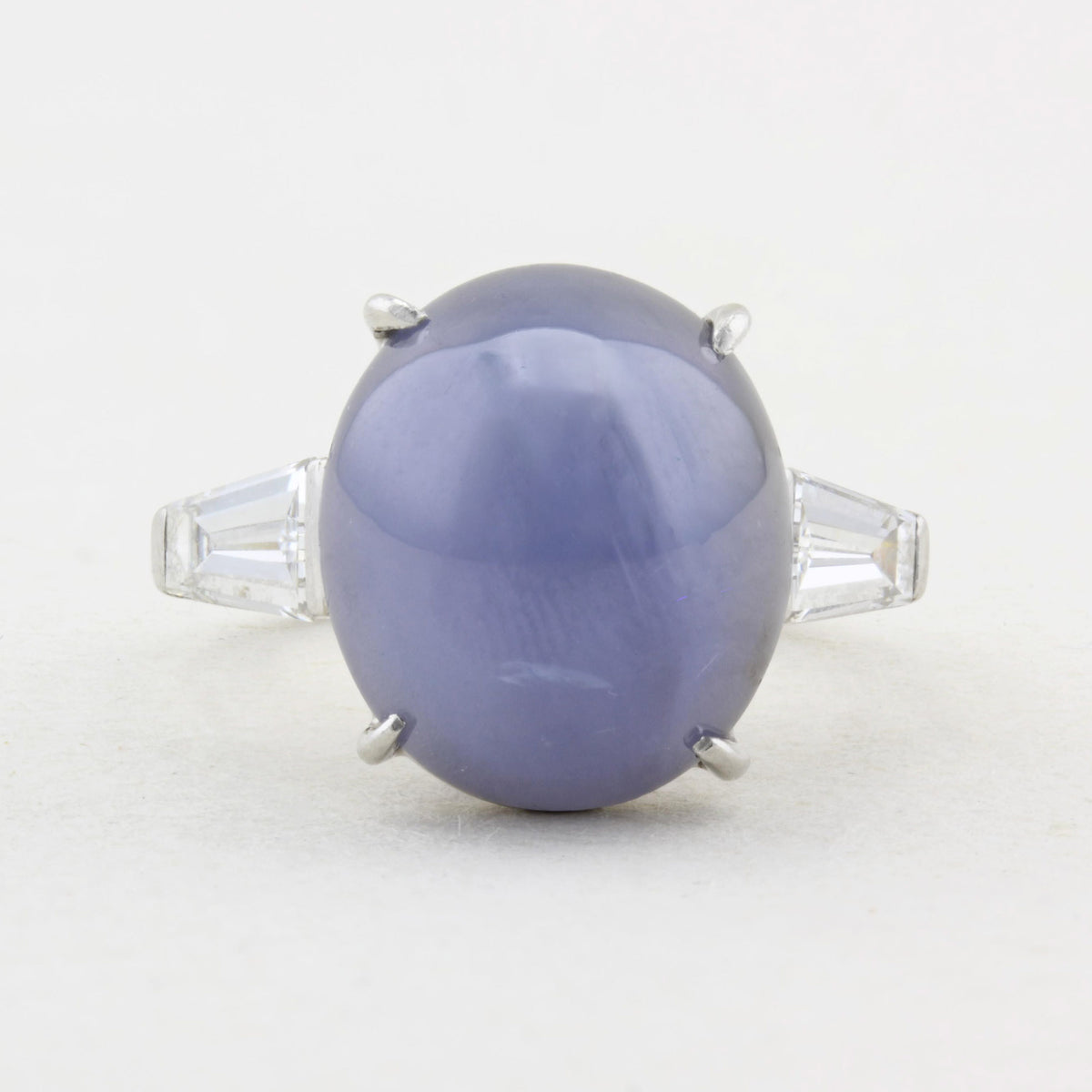 Vintage Star Sapphire and Diamond Ring