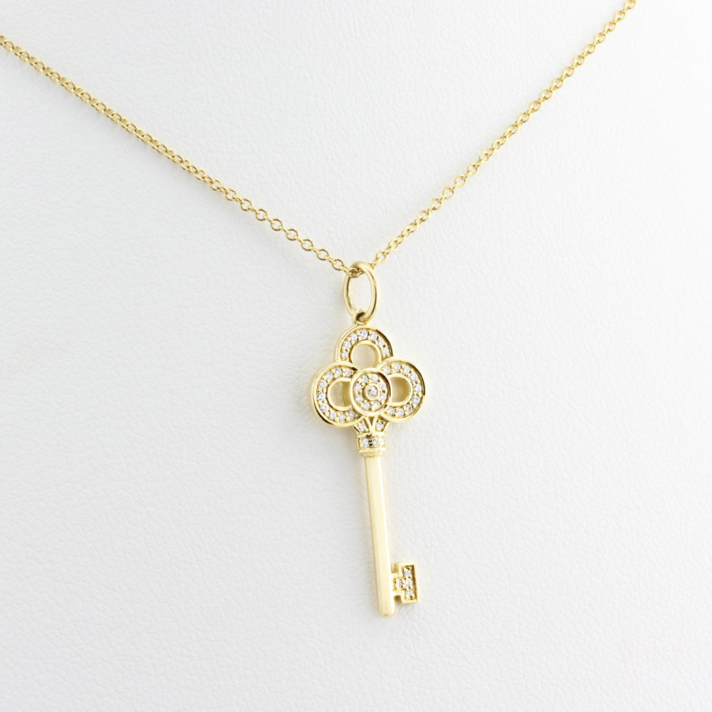 Tiffany & Co. Diamond Crown Key Pendant