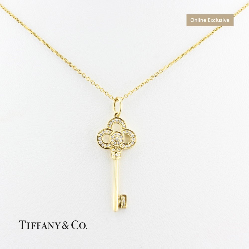 Tiffany & Co. Diamond Crown Key Pendant