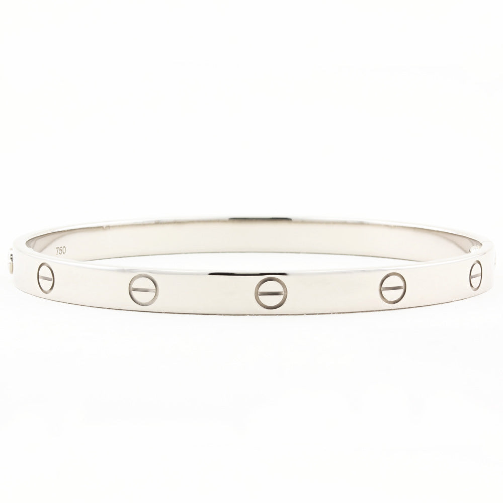 Cartier Classic White Gold Love Bracelet - Size 20