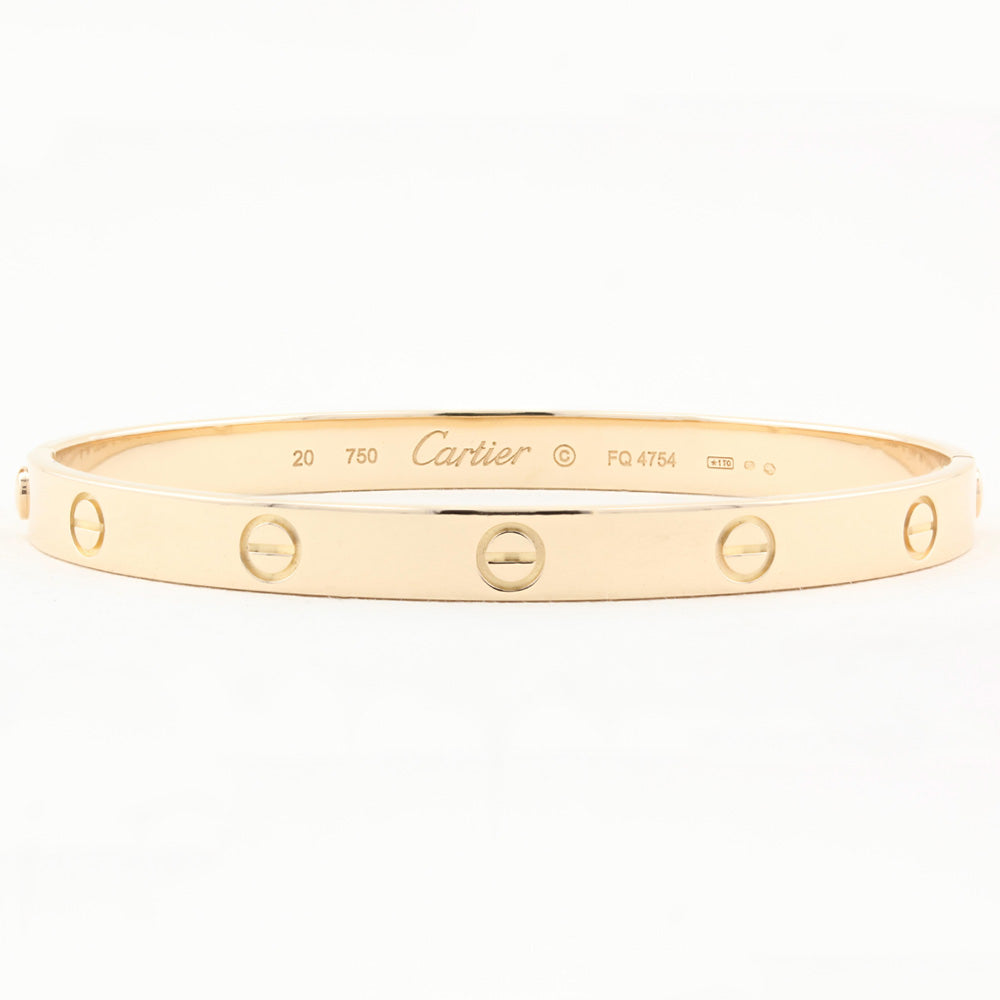 Cartier Classic Rose Gold Love Bracelet - Size 20