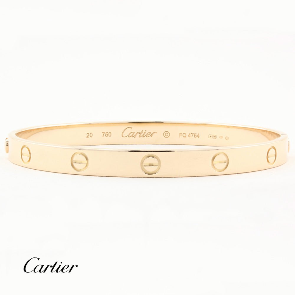 Cartier Classic Rose Gold Love Bracelet - Size 20