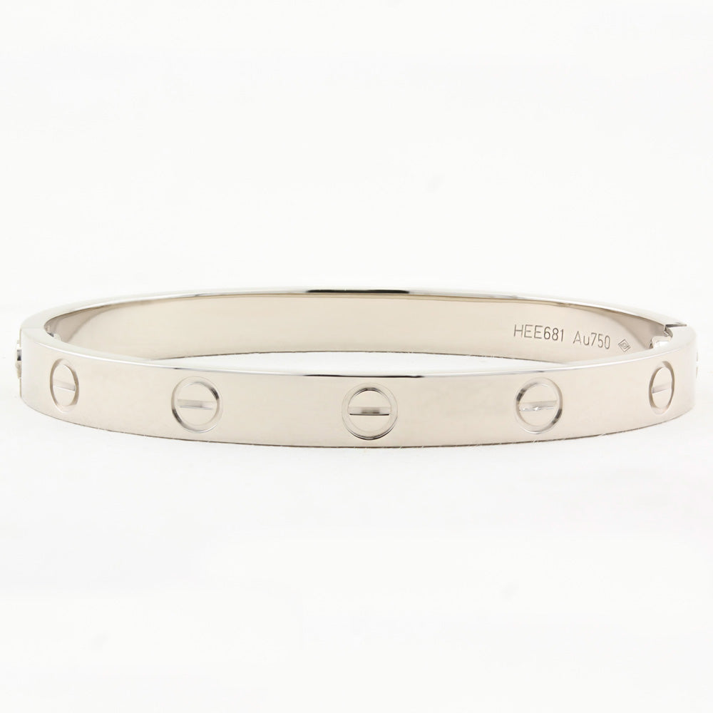 Cartier Classic White Gold Love Bracelet - Size 16