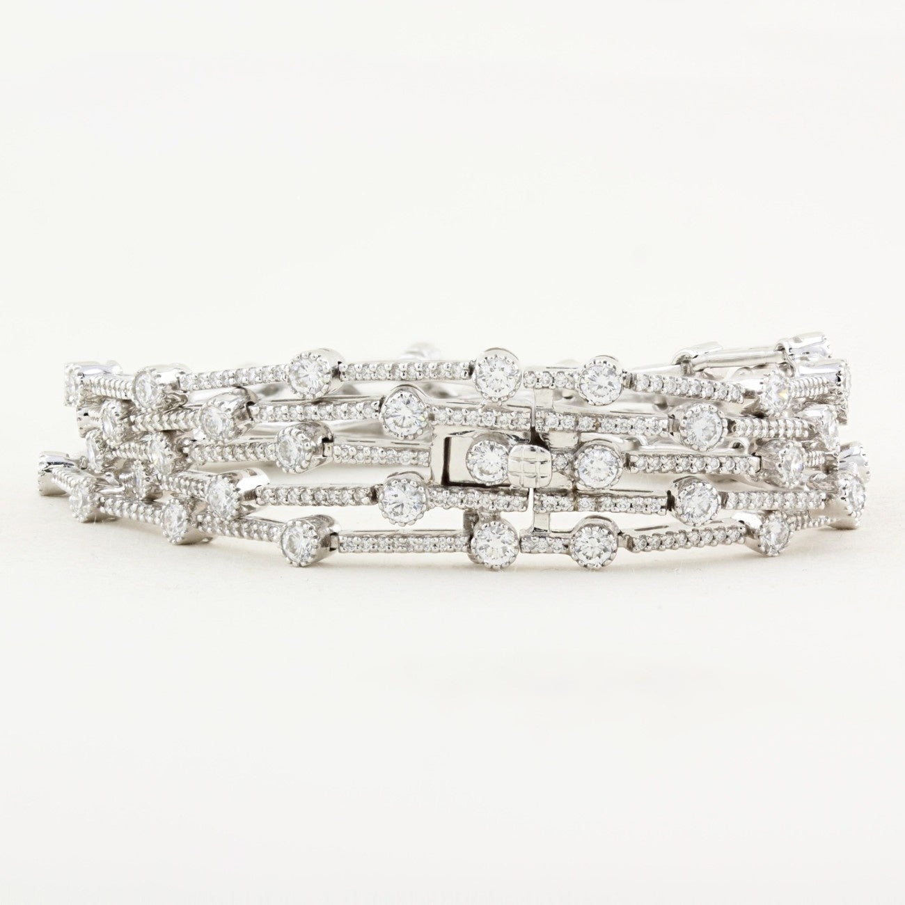 7.30ct Diamond Multi Row Bracelet