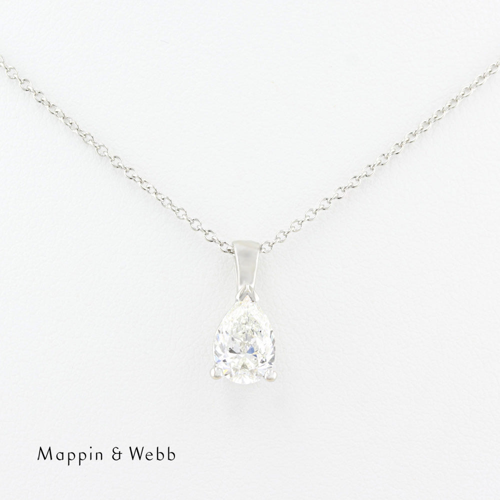 Mappin and Webb 1.50ct Pear Shape Diamond Pendant