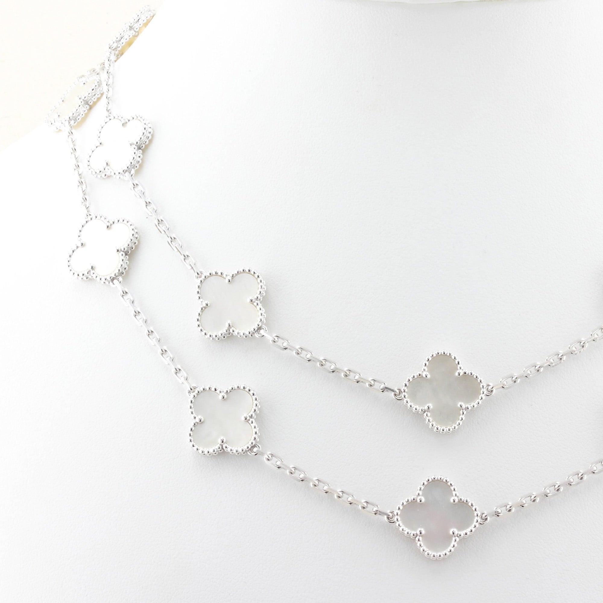 Van Cleef & Arpels Mother of Pearl 20 Motif Alhambra Necklace