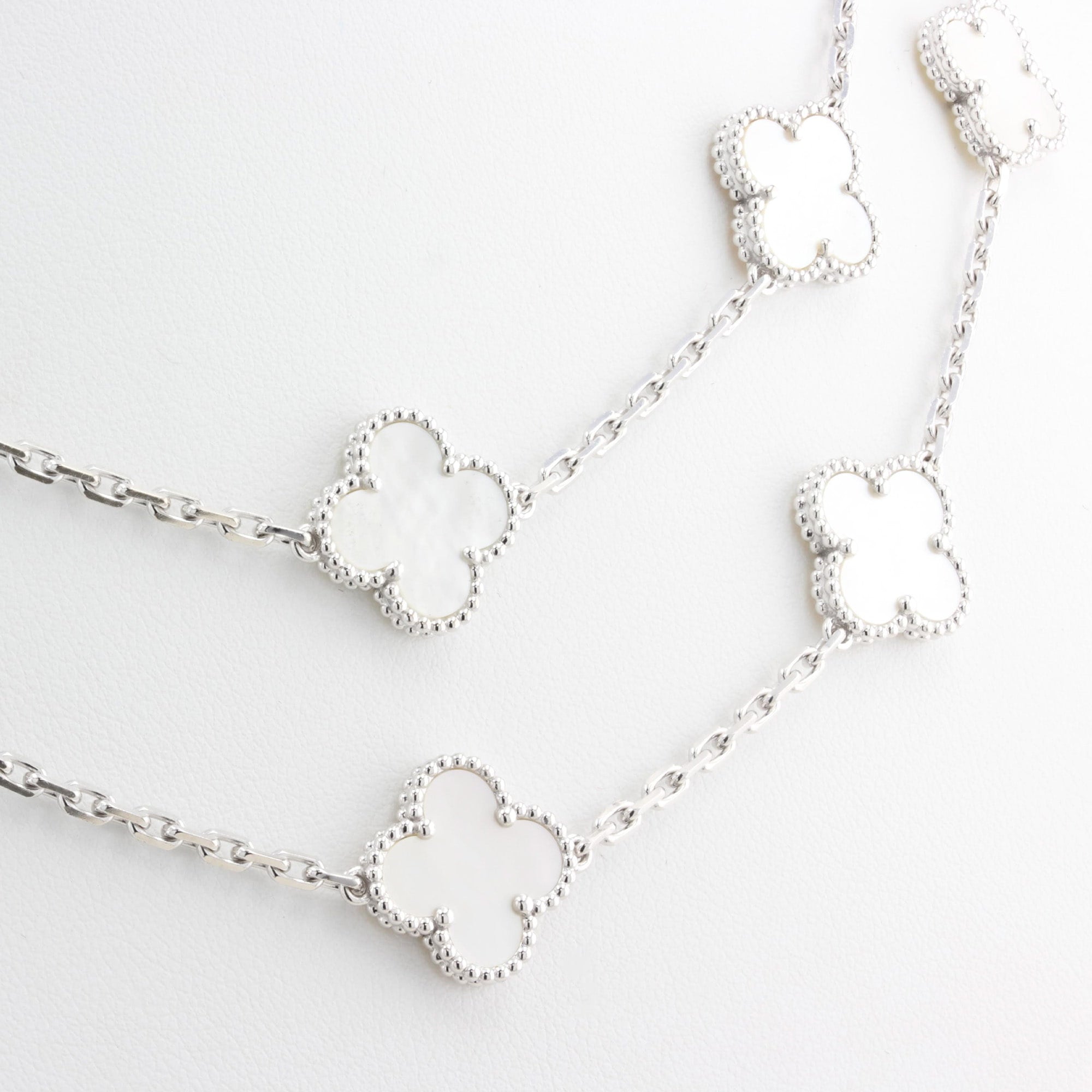 Van Cleef & Arpels Mother of Pearl 20 Motif Alhambra Necklace