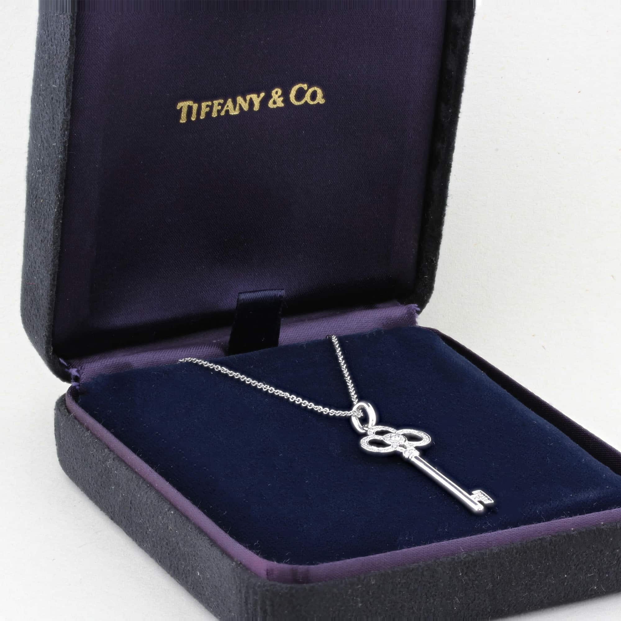Tiffany & Co. Diamond Crown Key Pendant
