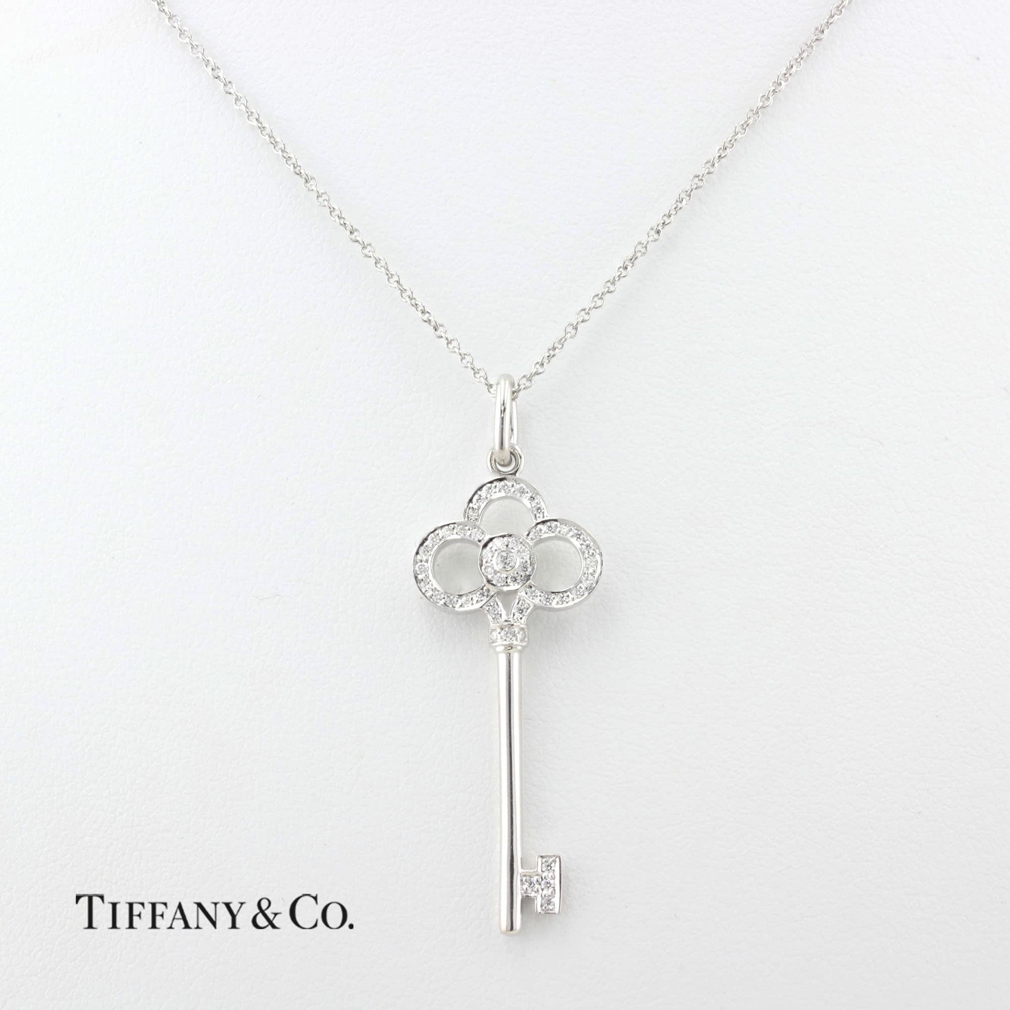 Tiffany & Co. Diamond Crown Key Pendant