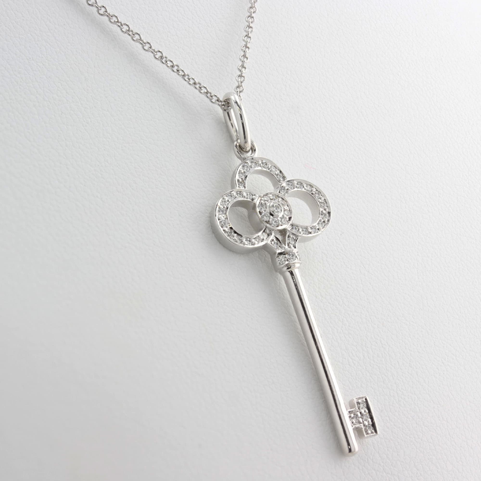 Tiffany & Co. Diamond Crown Key Pendant