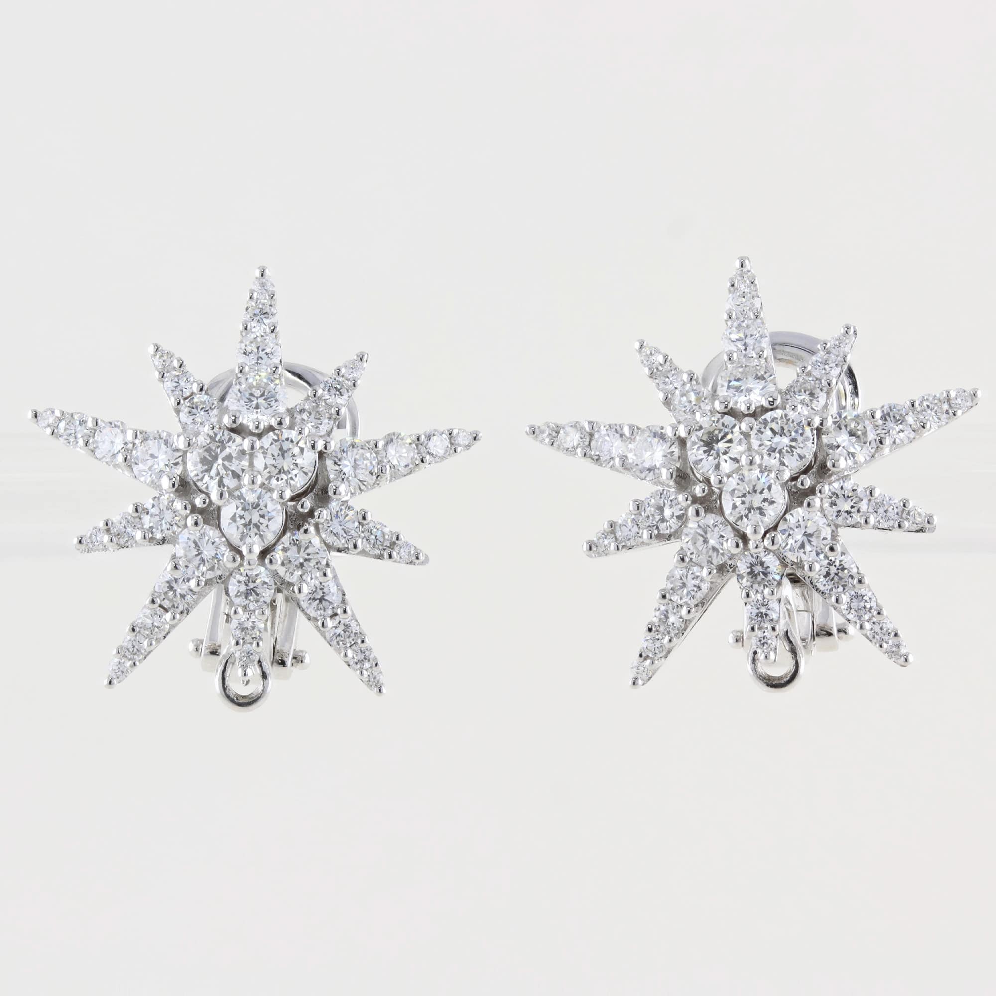 Diamond Star Drop Earrings
